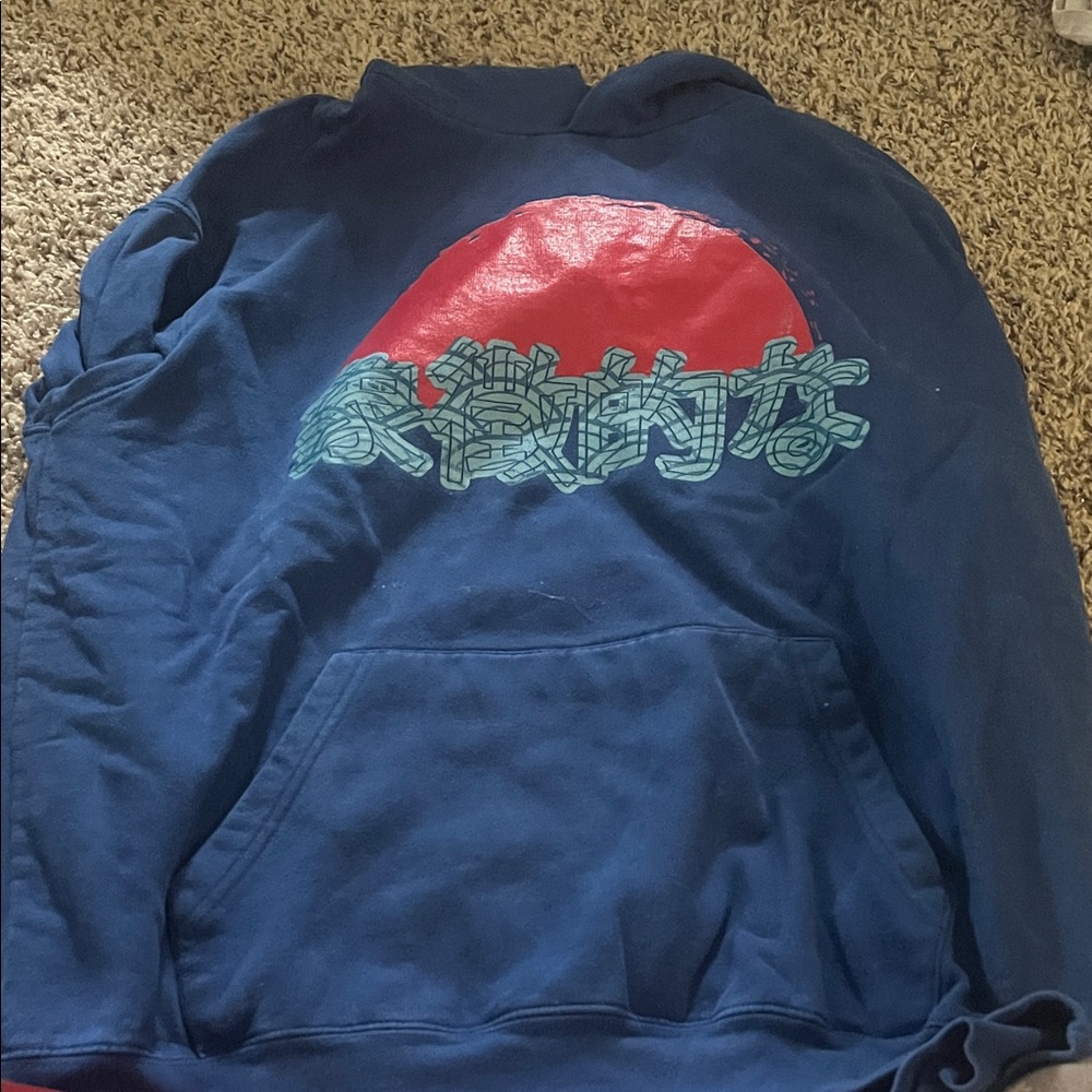 Men's Blue Graphic Hoodie